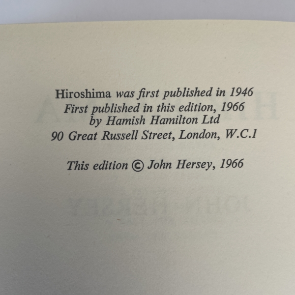 john hersey hiroshima first ed2