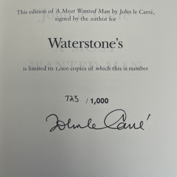 john le carre a most wanted man slipcase signed 2