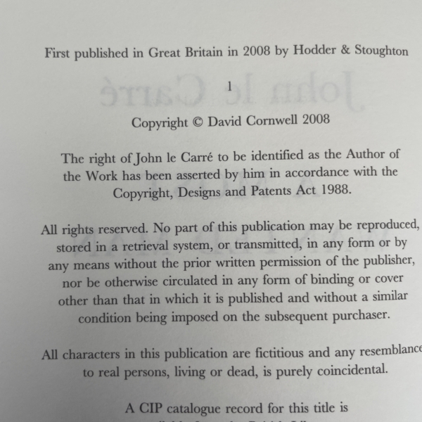 john le carre a most wanted man slipcase signed 3