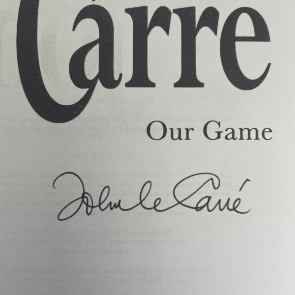 john le carre our game signed 2