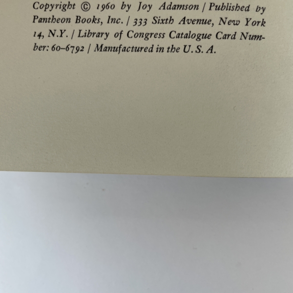 joy adamson born free first ed2