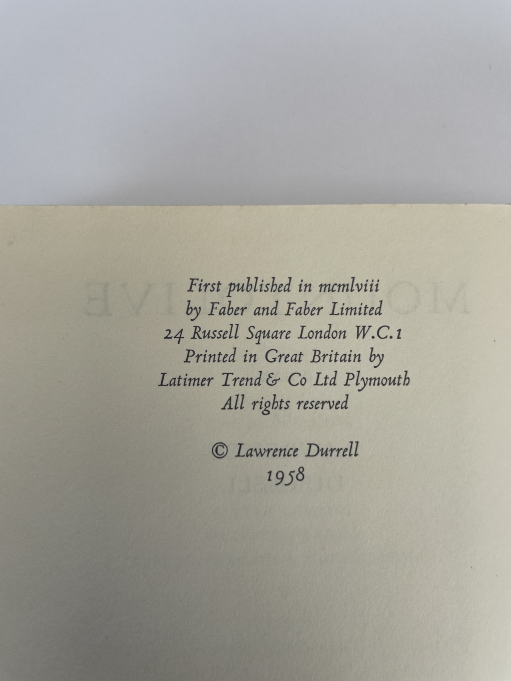 lawrence durrell alexandria quartet first 5