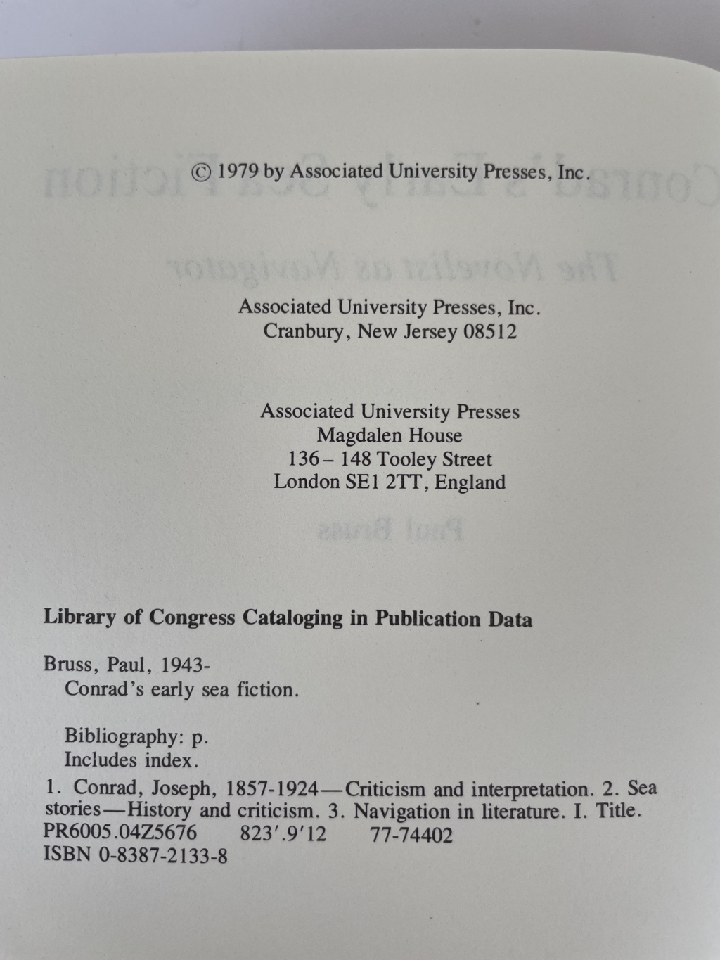 paul bruss conrads earl sea fiction with letter 2