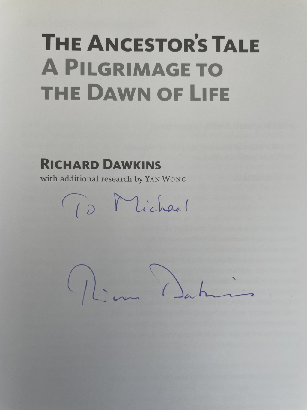 richard dawkins the ancestors tale signed 2