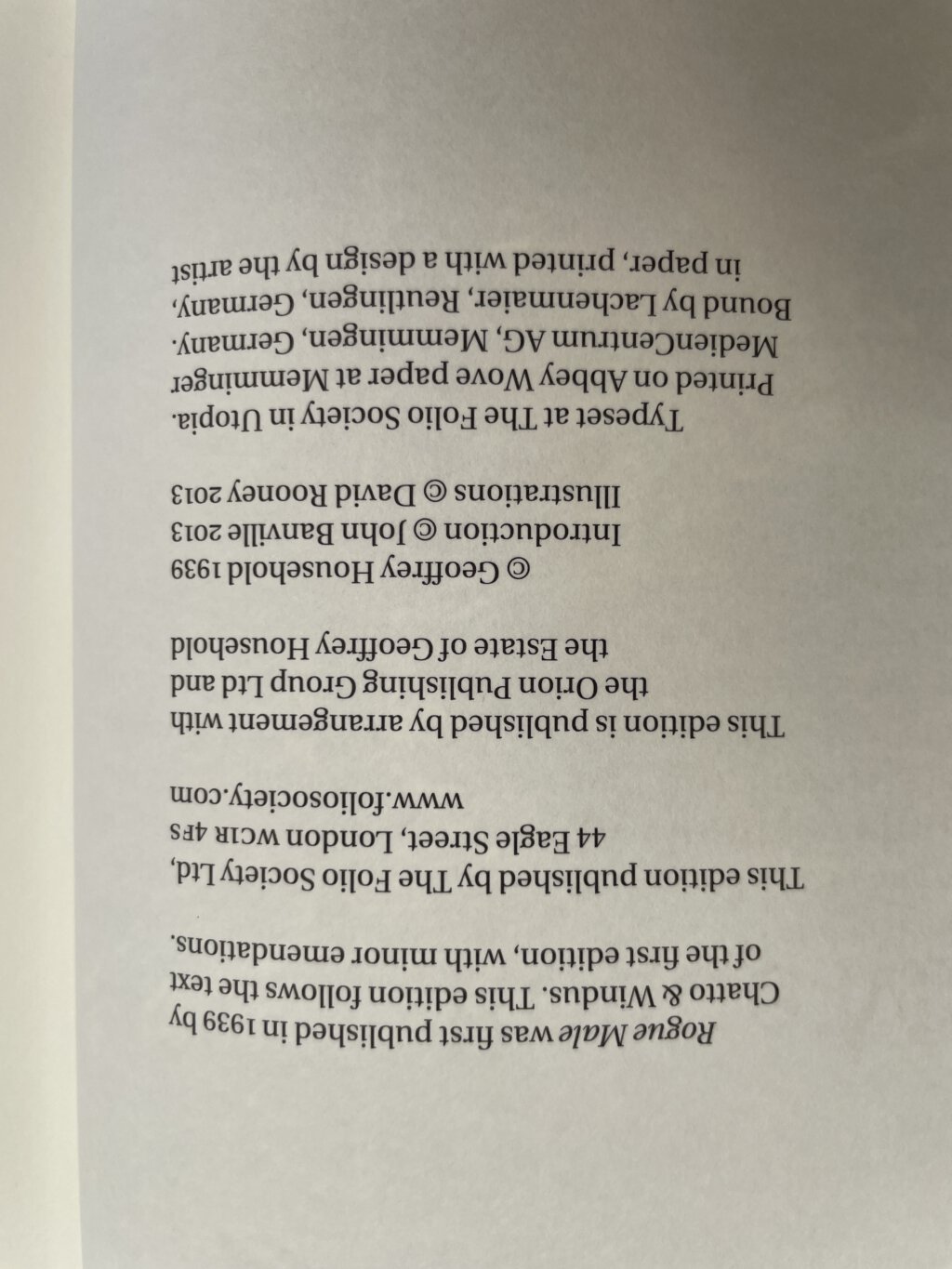 rogue male folio2