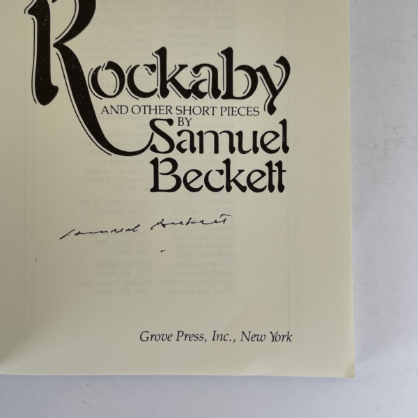 samuel beckett rockaby signed first ed2