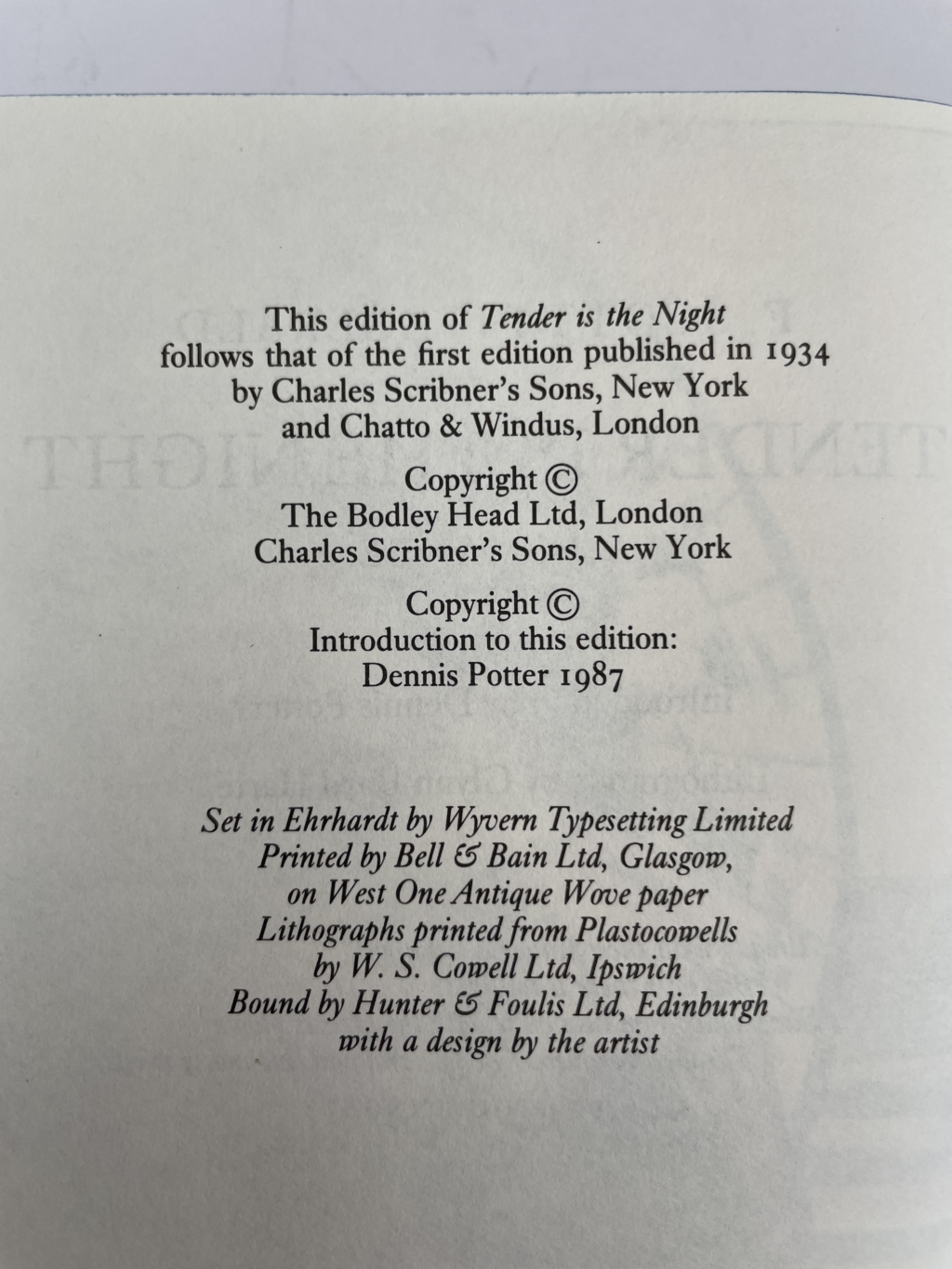 tender is the night folio2