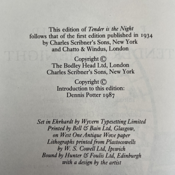 tender is the night folio2