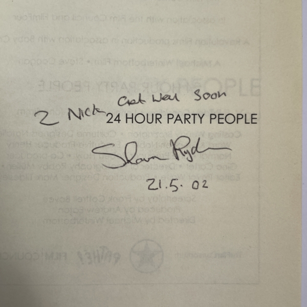 tony wilson 24 hour party people shaun ryder signed2