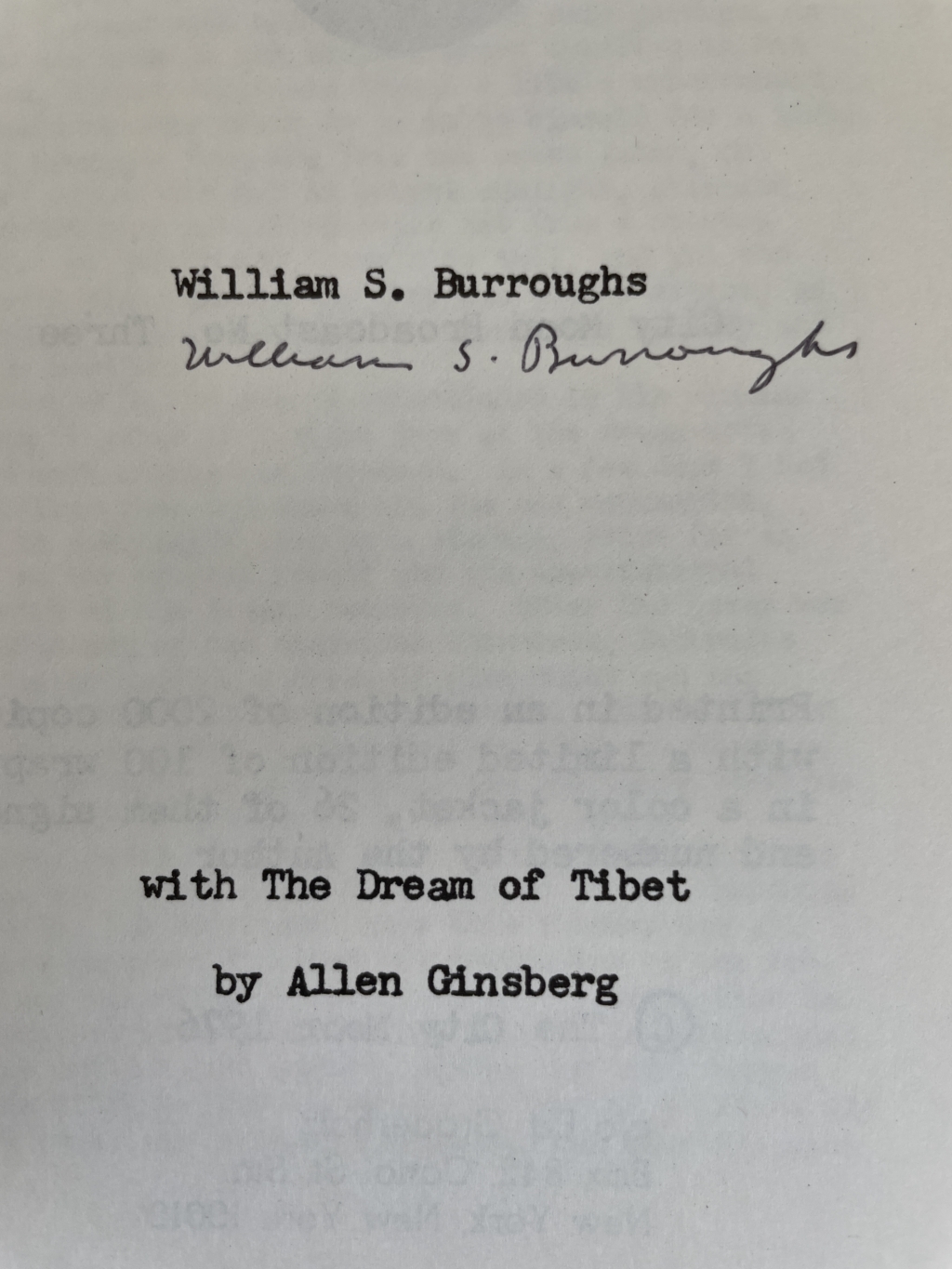william s burroughs the retreat diaries signed 2