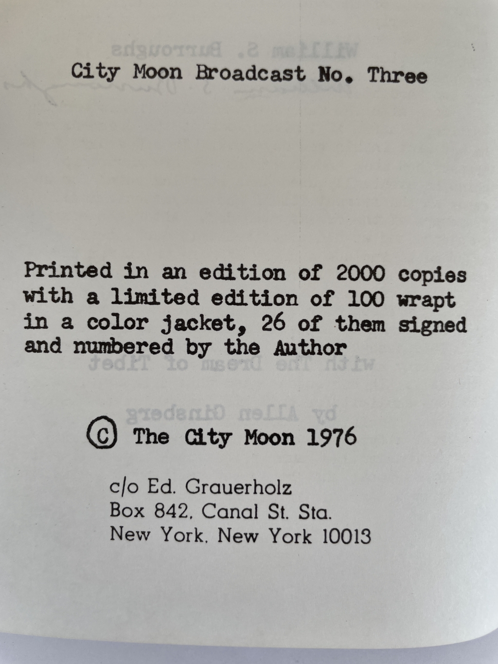 william s burroughs the retreat diaries signed 3