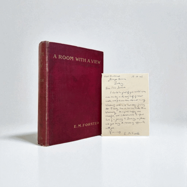 E M Forster - A Room With A View - First Edition - with ALS from Forster