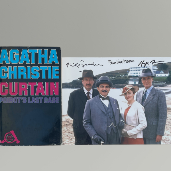 agatha christie curtain first ed with signed photo1