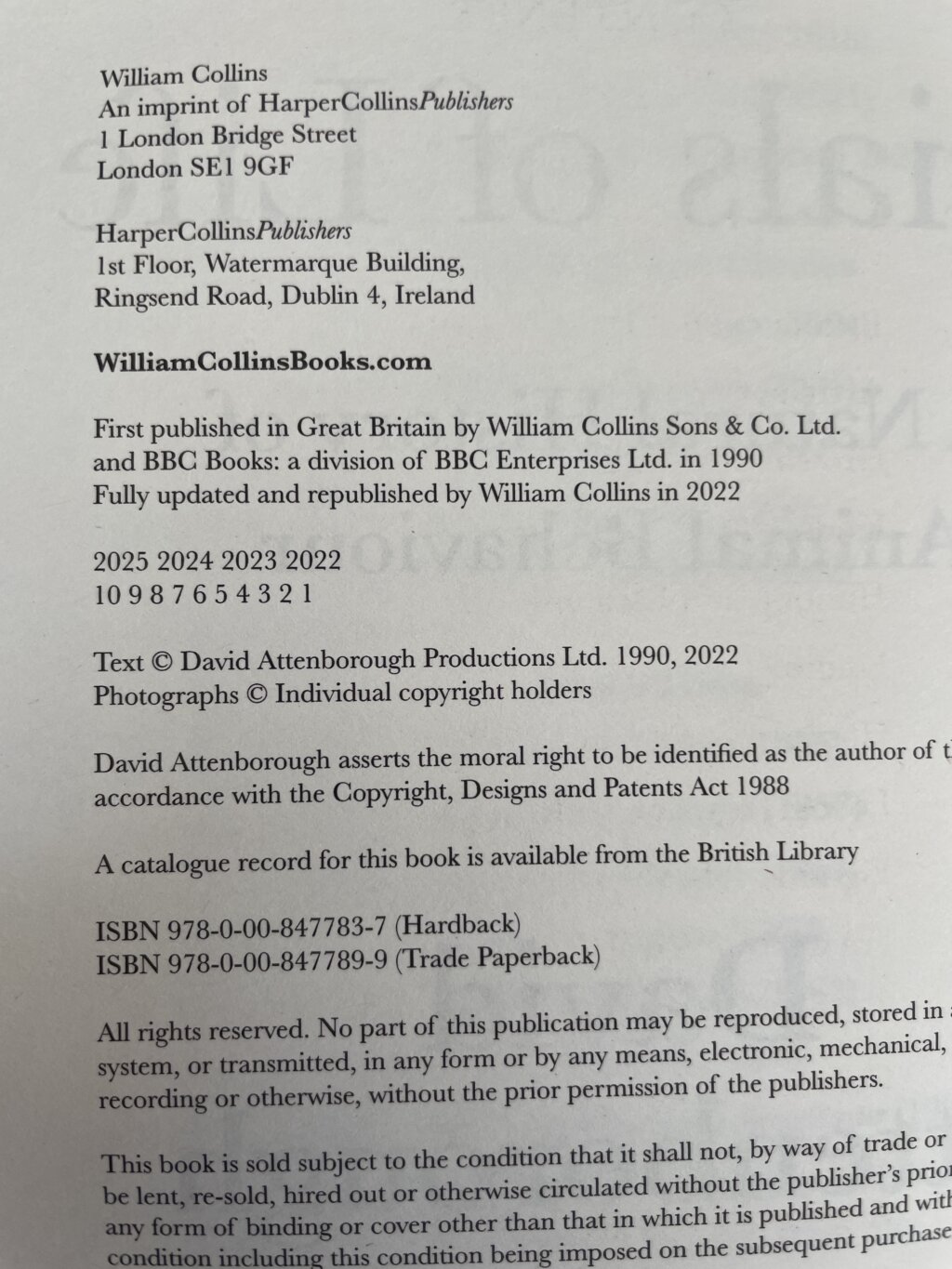 david attenborough the trials of life signed first3