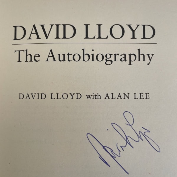 david lloyd autobiography signed first 2
