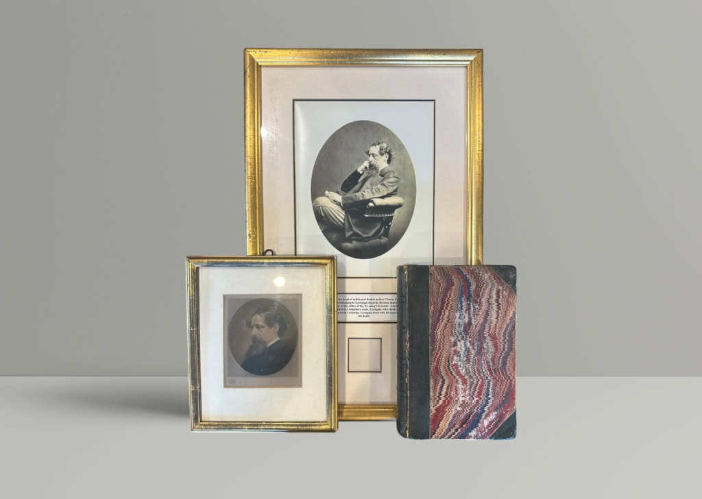 Charles Dickens - Strand of Hair - Pickwick Papers First Edition - Mezzotint Charles Dickens - Strand of Hair - Pickwick Papers First Edition - Mezzotint