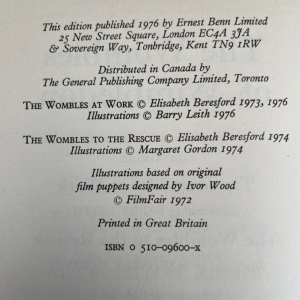 elisabeth beresford the wombles of wimbledon signed first 3