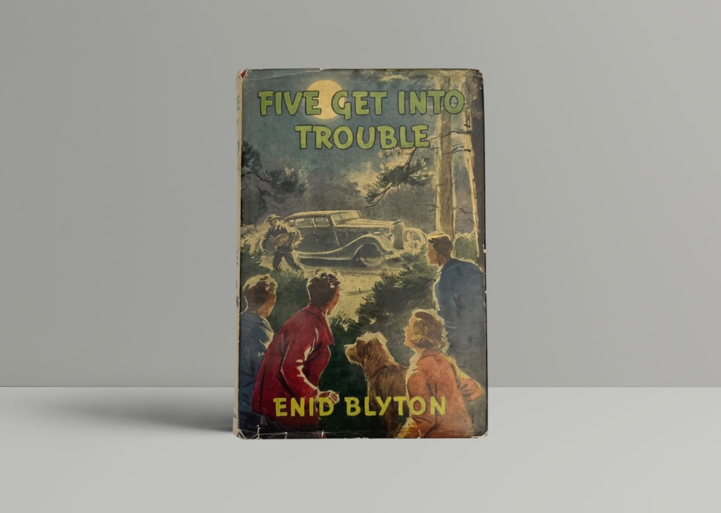 enid blyton five get into trouble signed first ed1