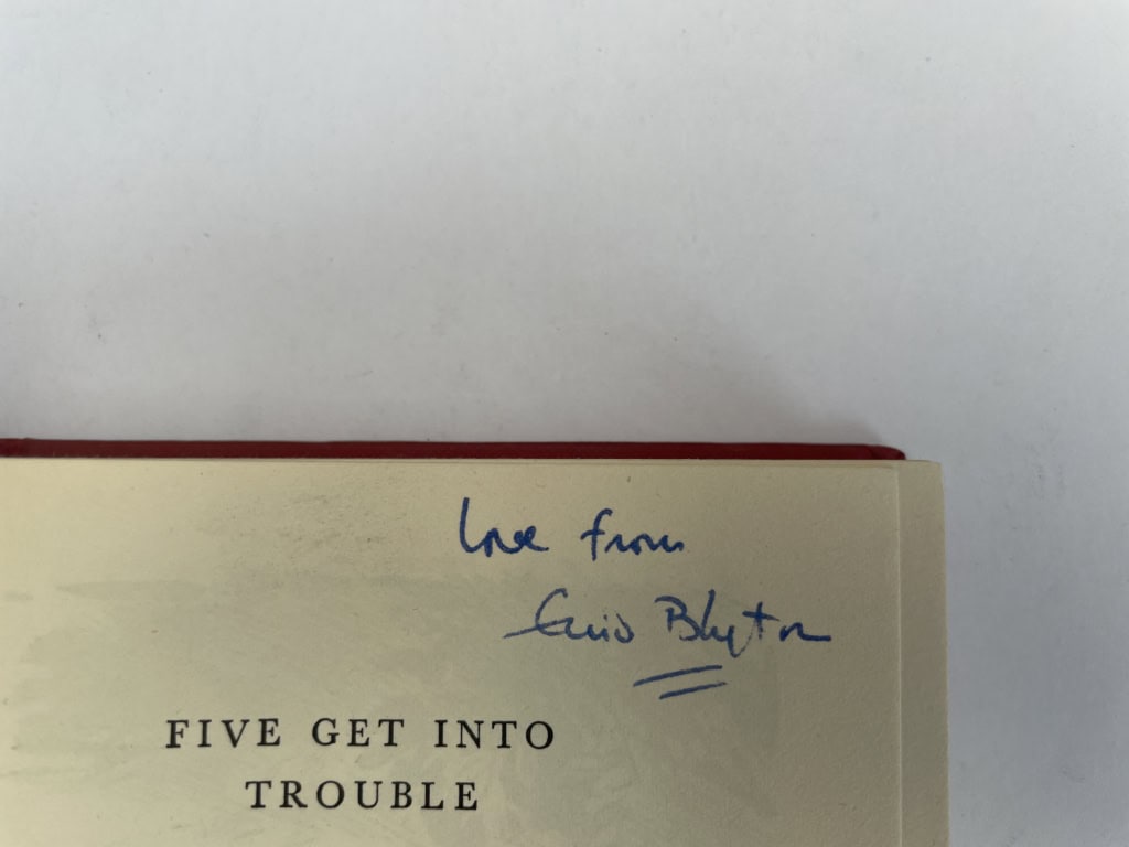 enid blyton five get into trouble signed first ed3