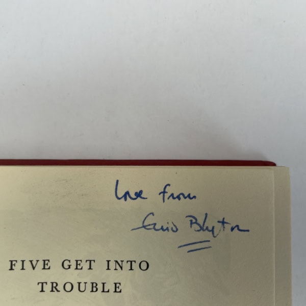 enid blyton five get into trouble signed first ed3