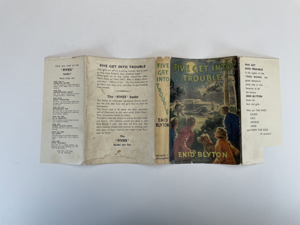 enid blyton five get into trouble signed first ed5