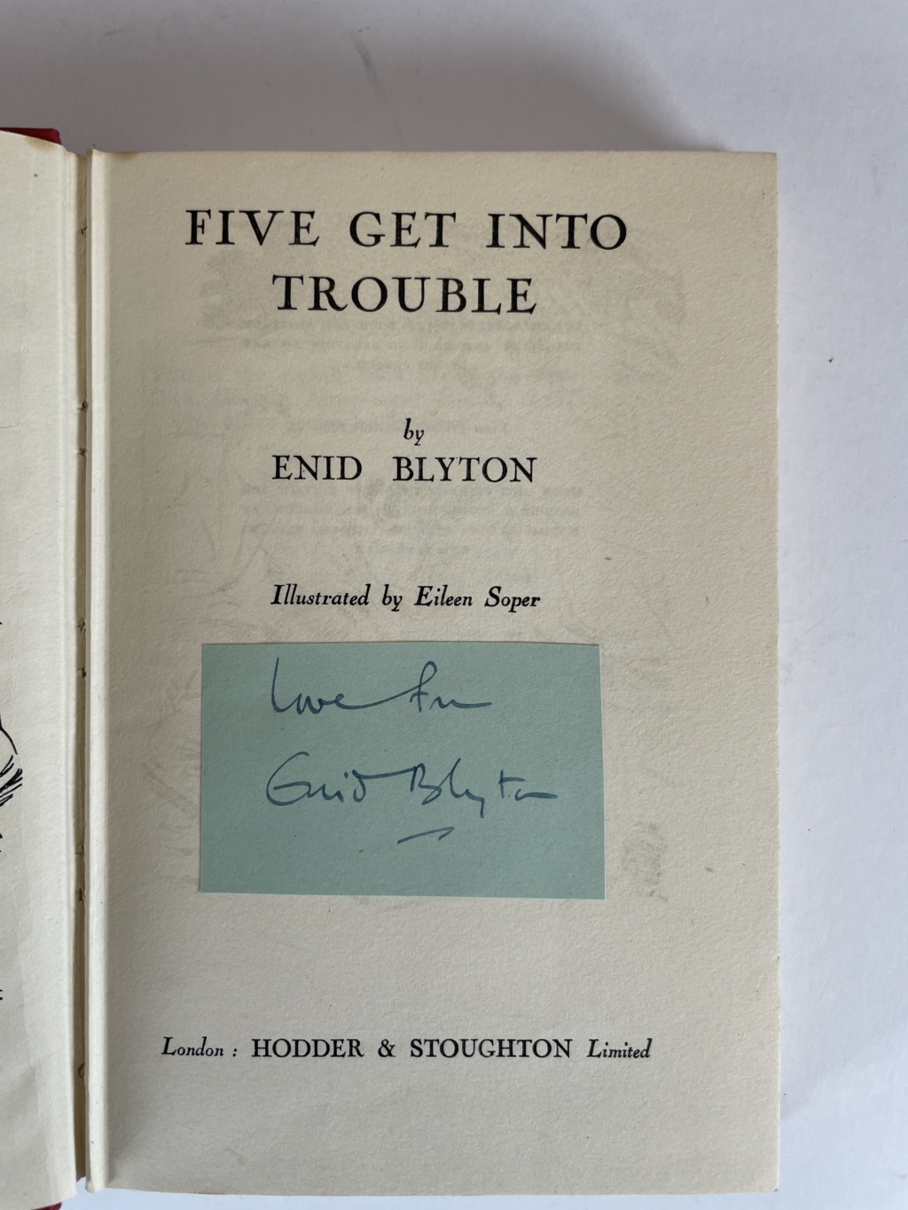 enid blyton five get into trouble signed first edition2
