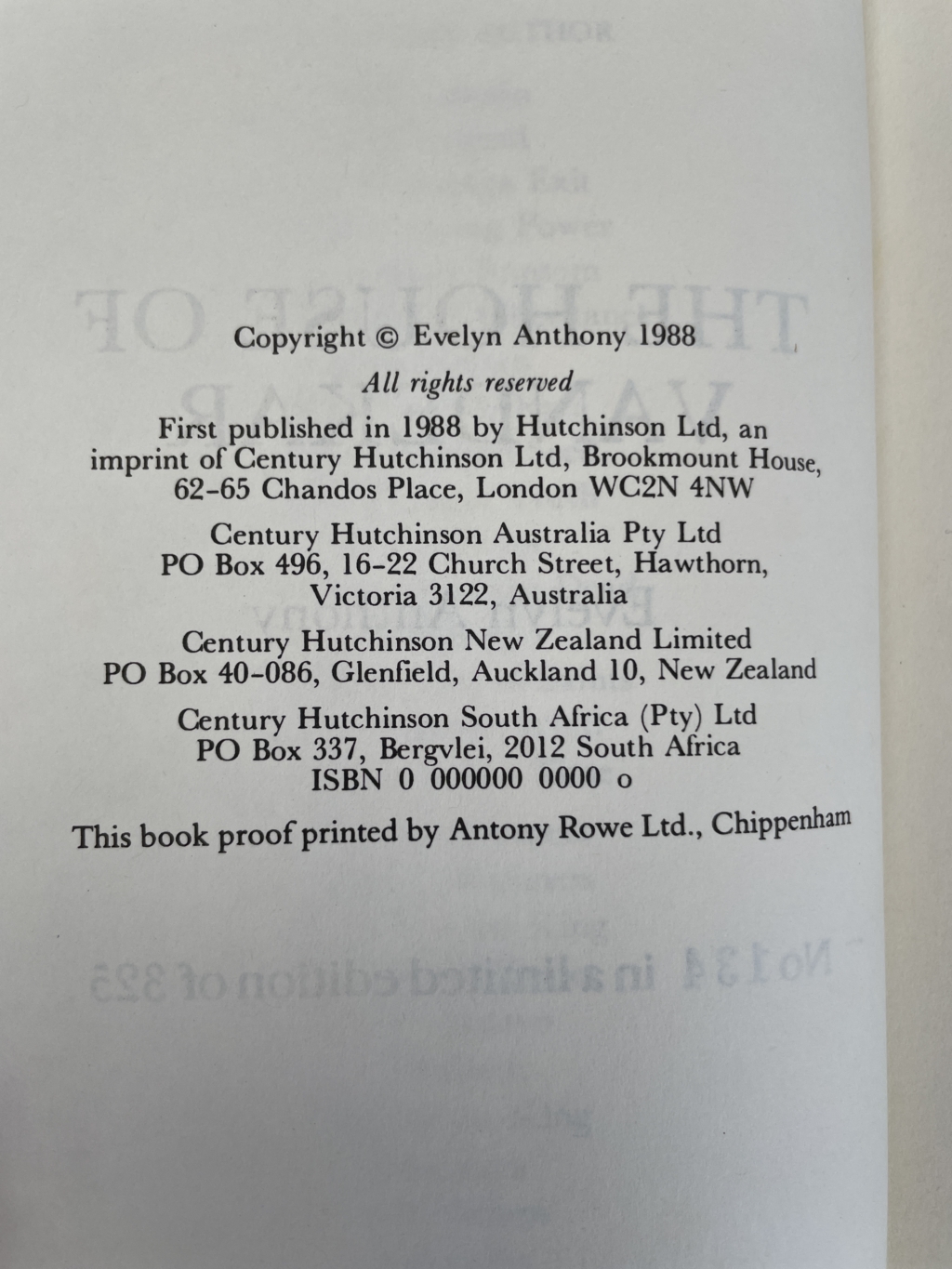 evelyn anthony the house)of vandekar proof2