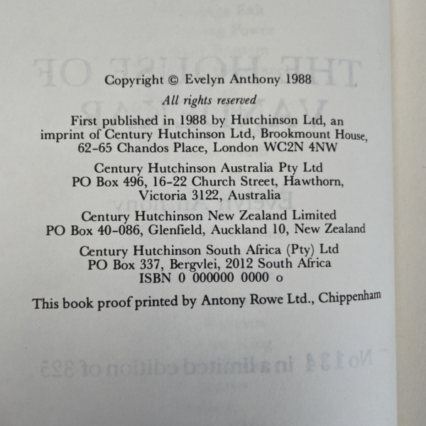 evelyn anthony the house)of vandekar proof2