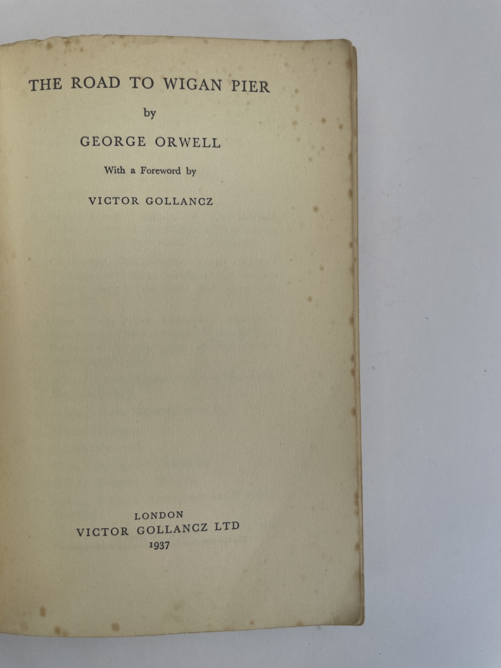 george orwell the wigan pier first2
