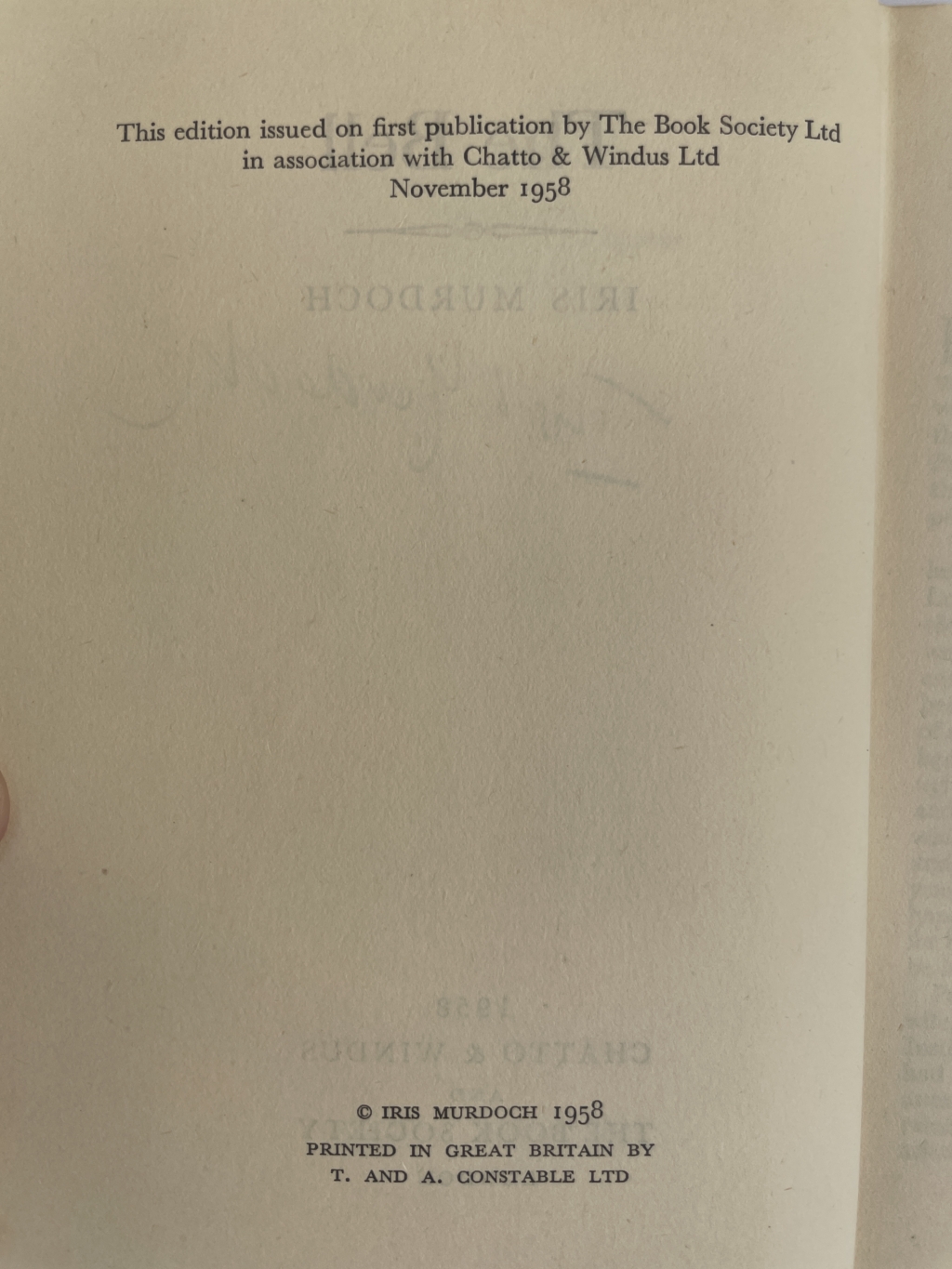 iris murdoch the bell signed first ed3