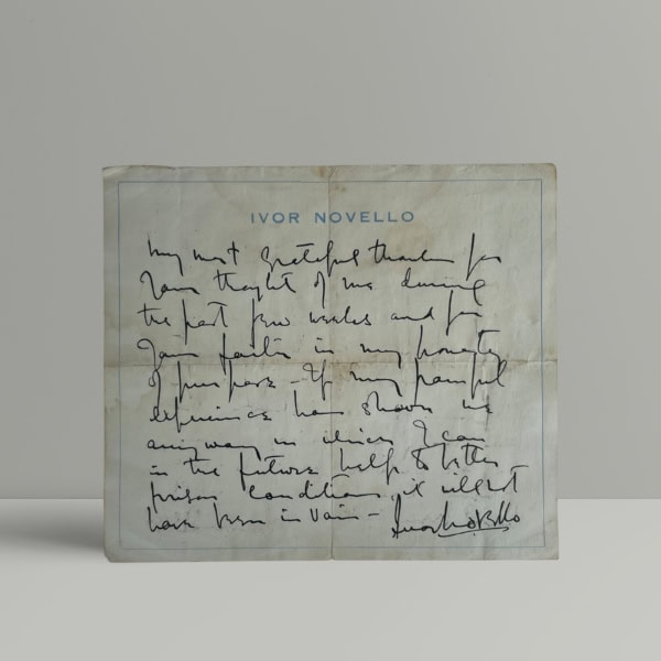 ivor novello letter1