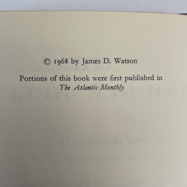 james d watson the double helix signed 3
