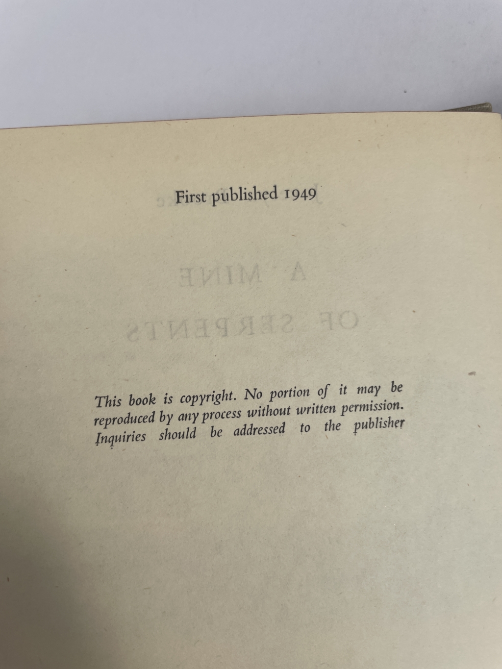 jocelyn brooke a mine of serpants signed first2