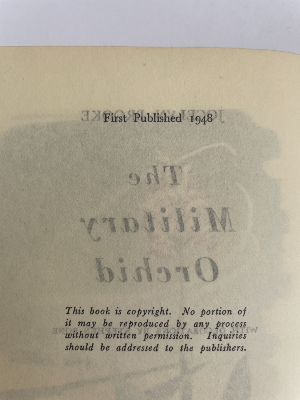 jocelyn brooke the military orchard signed first 3