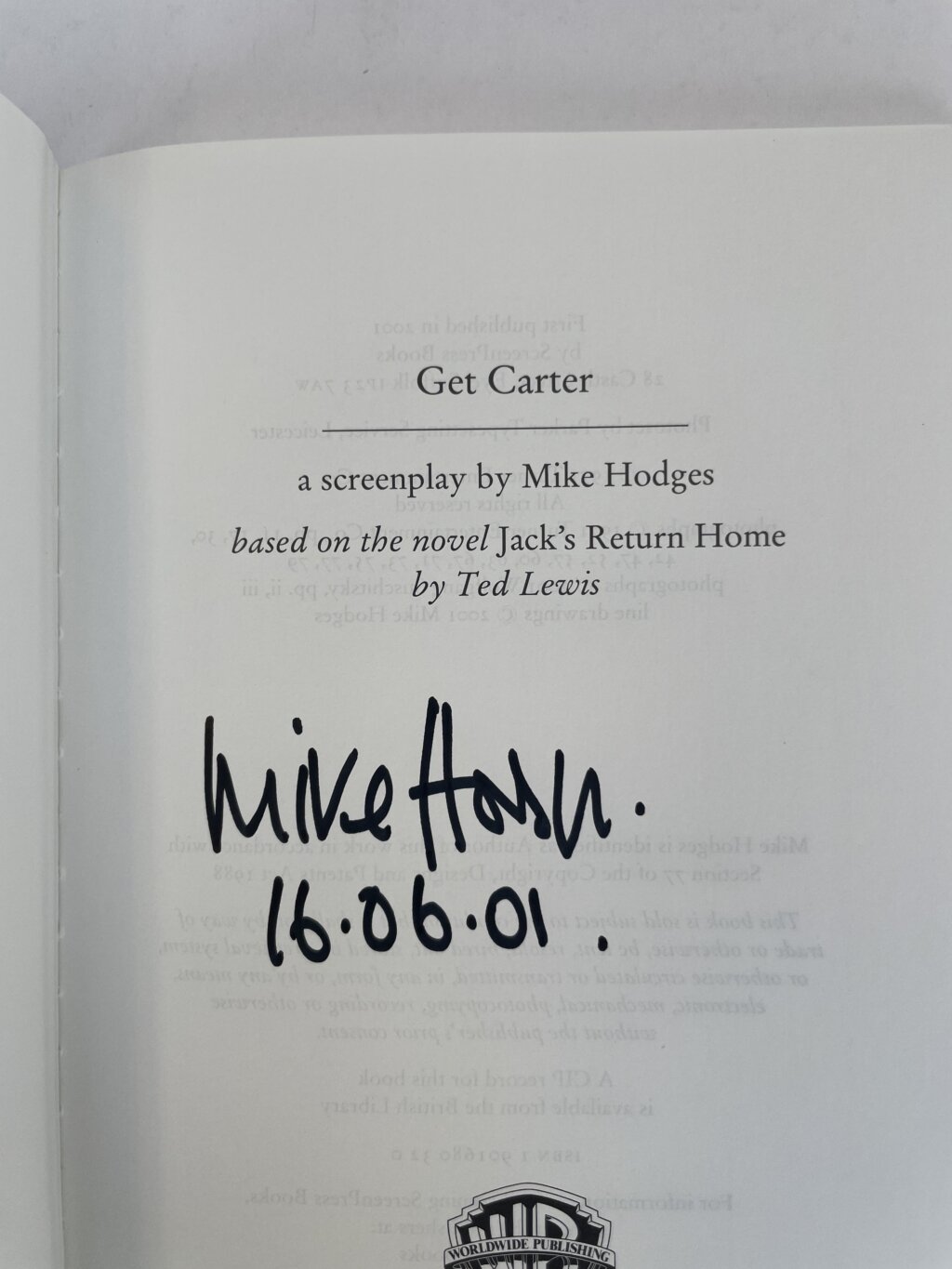 mike hodges get carter signed 2