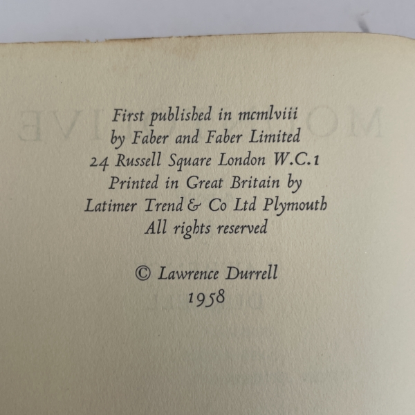 mountolive lawrence durrell first 2
