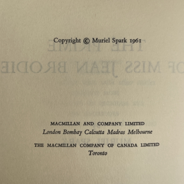 muriel spark the prime of miss jean brodie first3