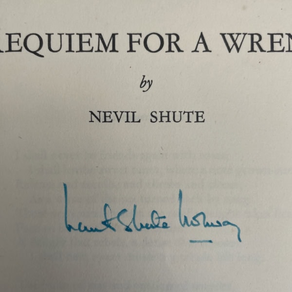 nevil shute requiem for a wren signed first edition2