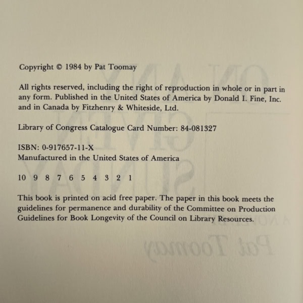 pat toomay on any given sunday signed first ed3