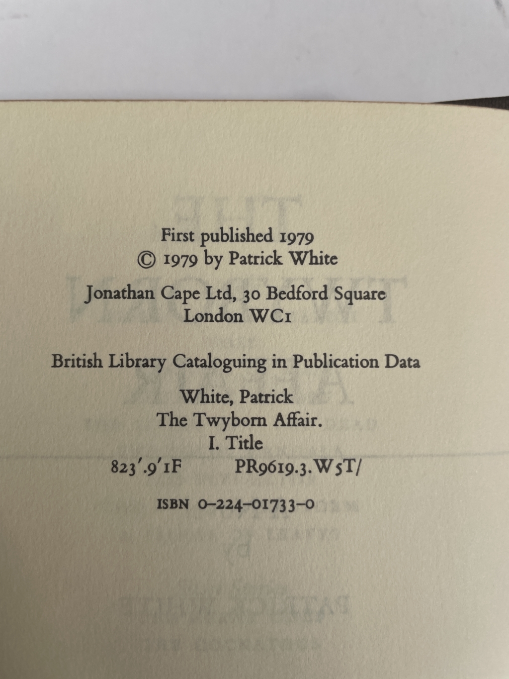 patrick white the twyborn affair first edition2
