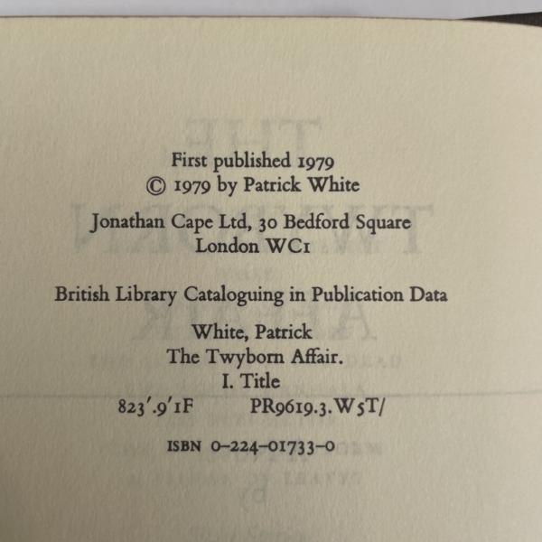 patrick white the twyborn affair first edition2