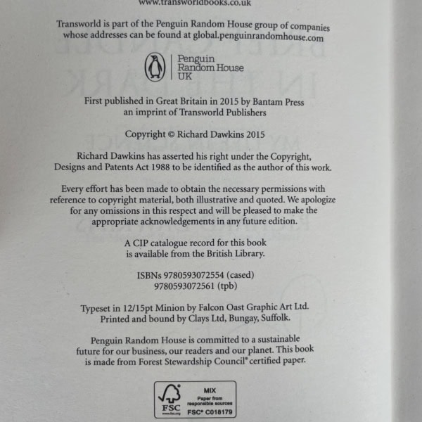 richard dawkins brief candle in the dark signed first3