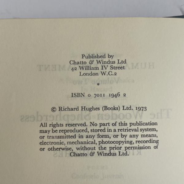 richard hughes the wooden sheperdess first ed2