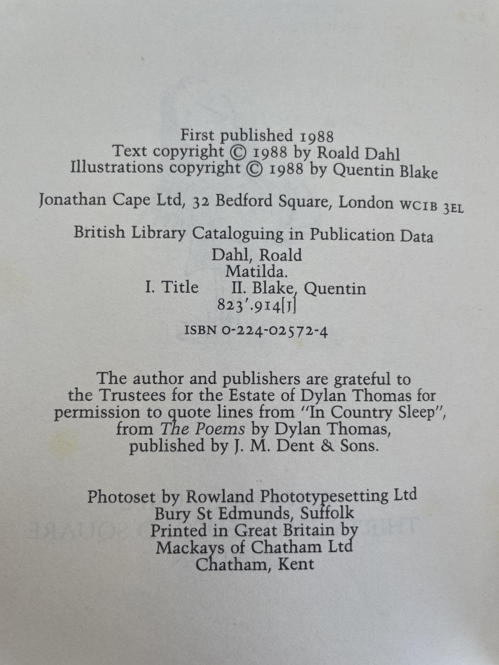 roald dahl matilda first 1350 3