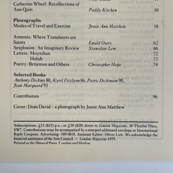 seamus heaney london magazine first2