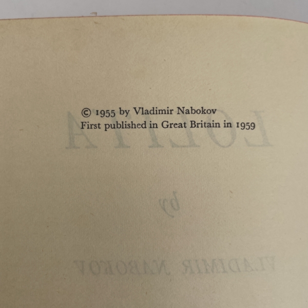 vladimir nabokov lolita first edi2