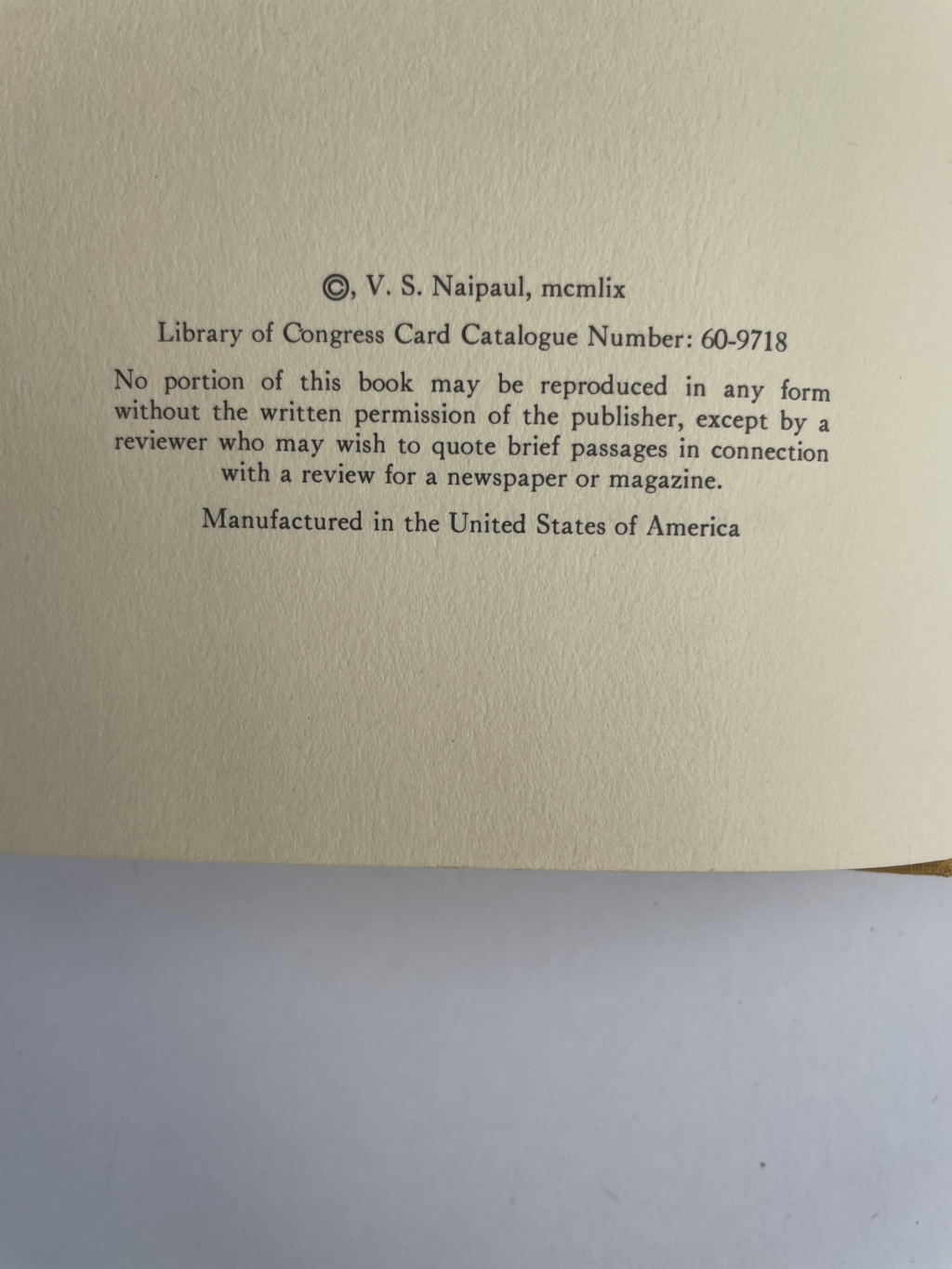 vs naipaul miguel street first 2