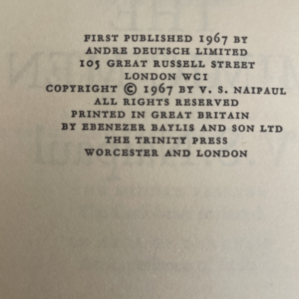 vs naipaul the mimic men first 2