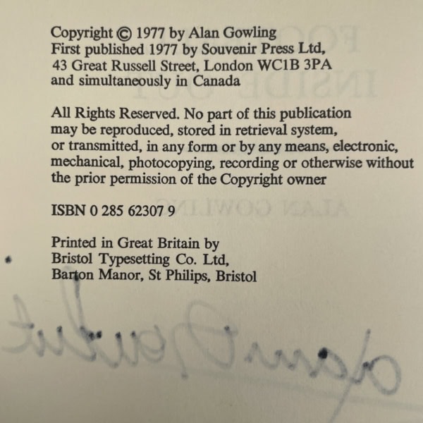 alan gowling football inside out signed first3