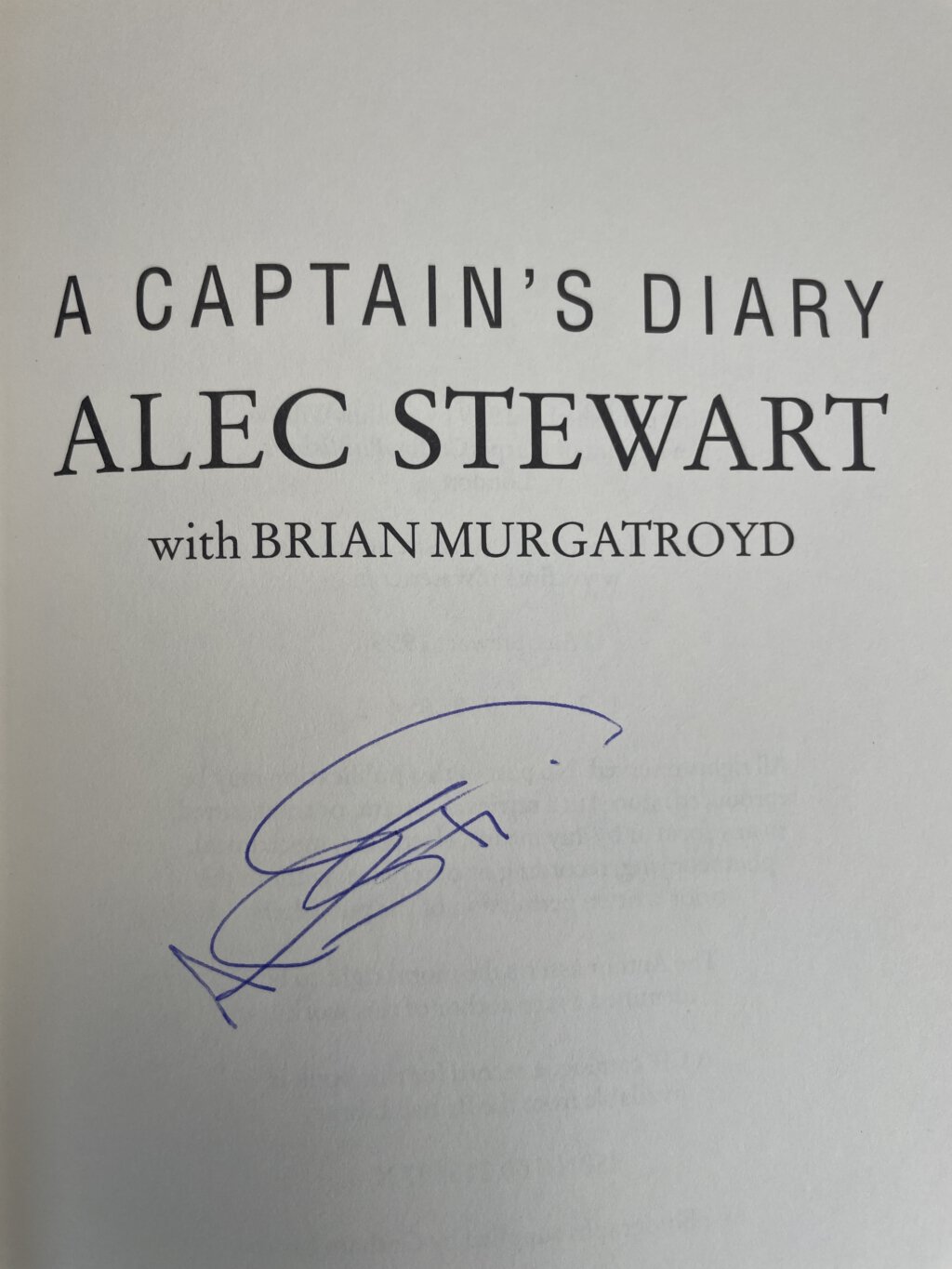 alec stewart a captains diary signed first2